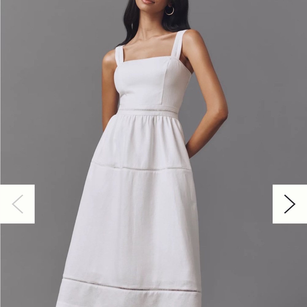 Reformation White Everett Midi Dress - Picture 5 of 7